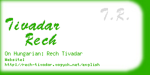 tivadar rech business card